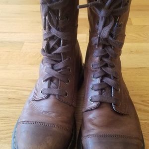 Dr. Martens Brown Leather Combat Boots